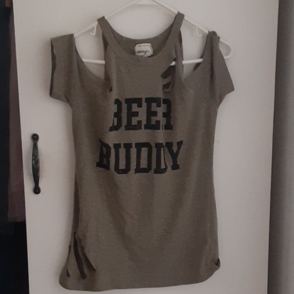 Beer buddy distressed tee